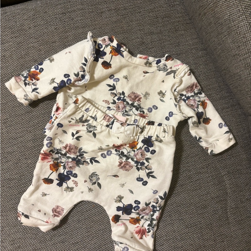 Baker by Ted Baker Floral Kids Matching Set - Cream and Multicolor